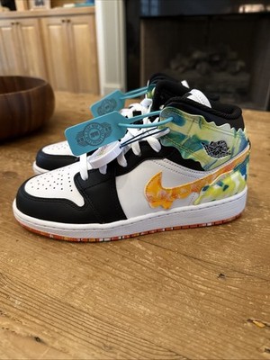 Jordan 1 Mid SE Slim Vortex GS - DJ6563-038 Size 5.5Y USA SELLER Drip Ice Cream