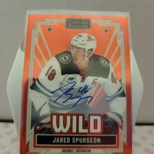 2025-26 O-Pee-Chee PLATINUM Jared Spurgeon #R-40 RETRO RED RAINBOW AUTO SP
