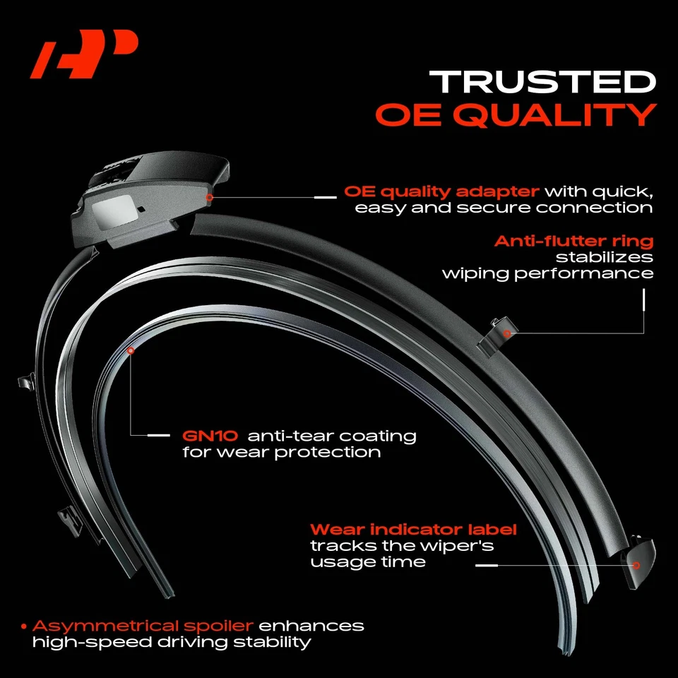 A-Premium 2x limpiaparabrisas delantero de 24" y 20" para Kia Soul Sorento Forte Foto 4 de 4