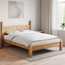 Corona King Size Bed 5ft Low Foot End Mexican Solid Pine Frame Bedroom Furniture