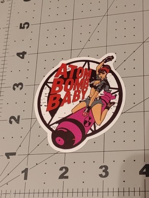Atom Bomb Baby Pin Up Pinup Girl Sticker Vinyl Decal Car Laptop Skateboard