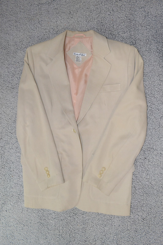 WinterSilks 55% Silk Women's Tan Suit Jacket Size Medium