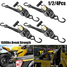 Retractable Ratchet Straps Heavy Duty Auto Self Retracting Tie Down Straps 130in