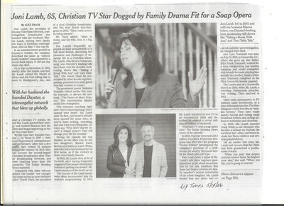 Joni Lamb Obituary - N.Y.Times May 14, 2026-Christian TV Star