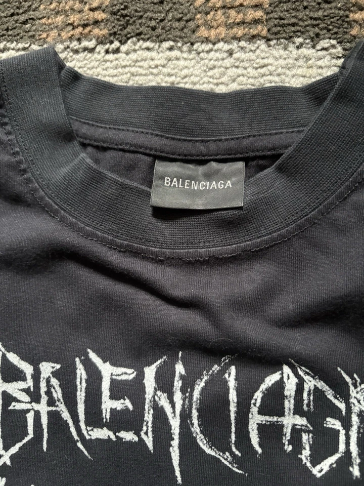 Футболка Balenciaga сделай сам металлический черный размер маленький - Изображение 3 из 4