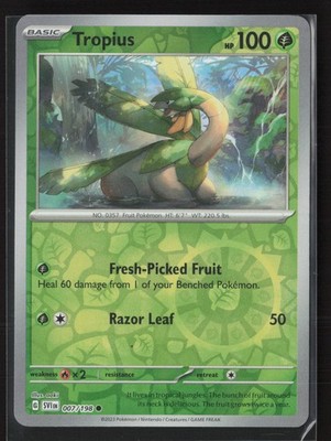 Tropius Common SV01: Scarlet & Violet Base Set 007/198 NM Pokemon Reverse Holo