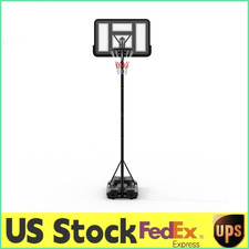   Basketball Hoop Outdoor W/ Portable 44 IN Backboard Adjustable Basketball Goal