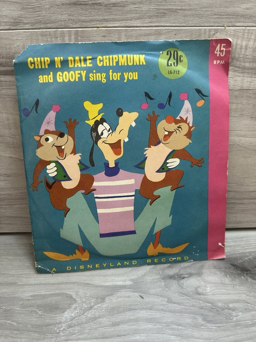 Disney Impact アナログレコード Vintage Disneyland Chip N Dale & Goofy 7” 45 RPM Record LG-712 | eBay