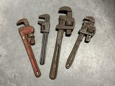 Vintage Adjustable Pipe Wrenches Set Lot 4 US...