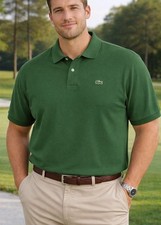 Lacoste Polo Shirt Mens 3XL Green Polo Golf Classic Fit Cotton Preppy Club