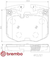 Brembo P06099NX Bremsbelagsatz FüR Scheibenbremse Bremsbelagsatz