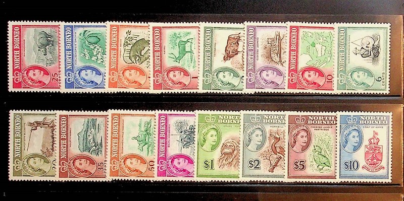 NORTH BORNEO Sc 280-95 NH ISSUE OF 1961 - ANIMALS - (DLM34)