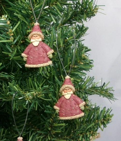 Juego de 6 mini adornos de Santa - Nuevo de Blossom Bucket #19661 Foto 4 de 4