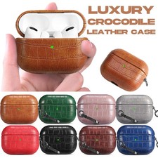 For Apple AirPods 3rd Pro 2nd generation Crocodile Shockproof Case Leather Cover