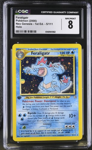 Feraligatr (1st Edition) graded CGC 8 for sale on eBay