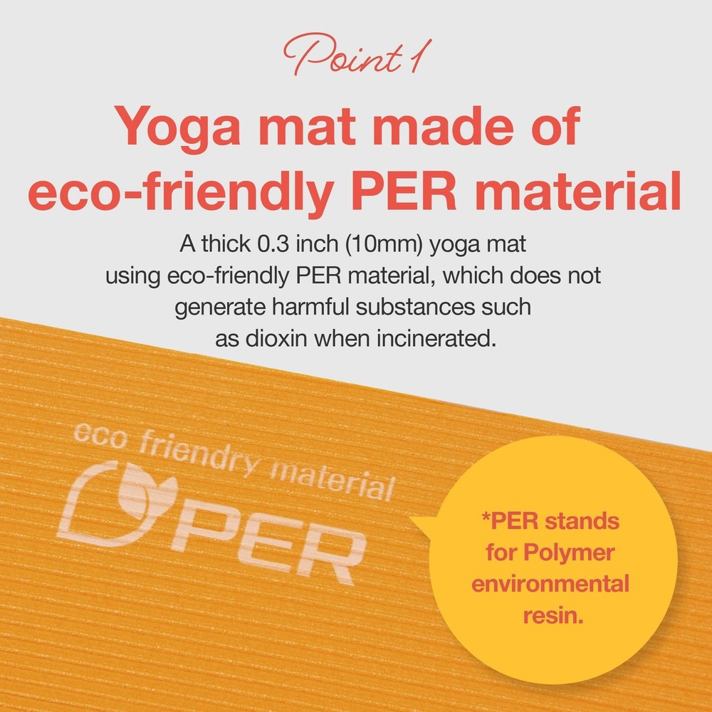 Eco-Friendly Non-Slip 1/2 Inch Thick Yoga Mat for Home Pilates Fitness