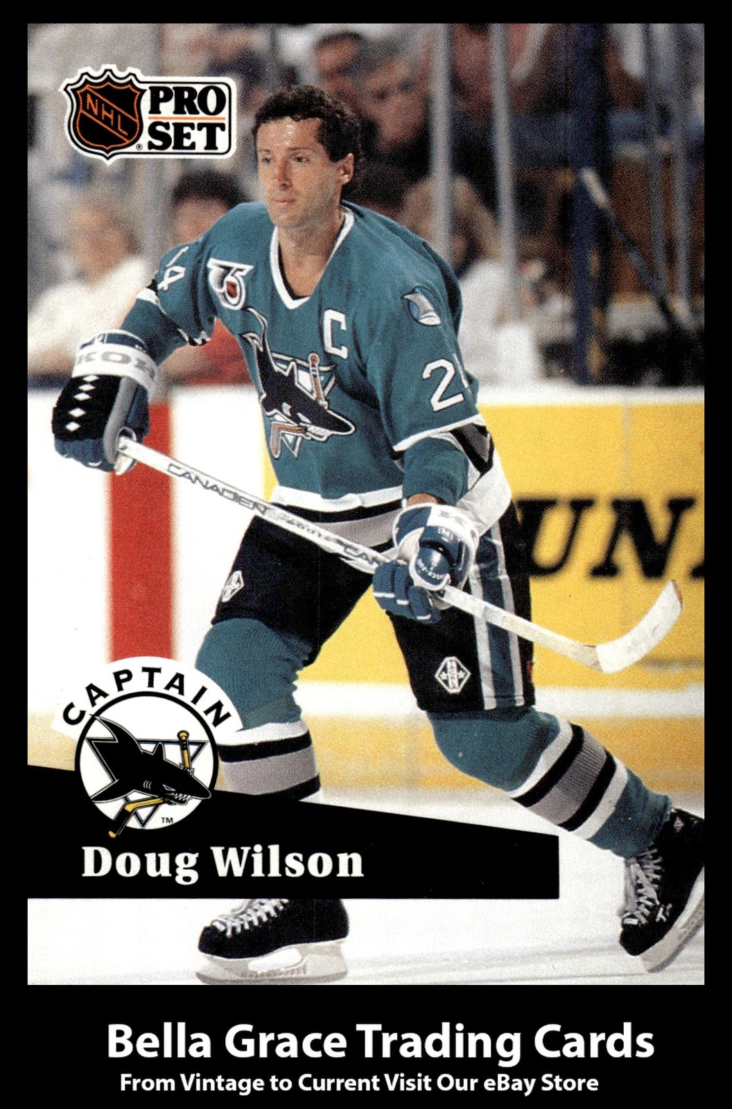 1991-92 Pro Set Doug Wilson #584 San Jose Sharks NHL Hockey 