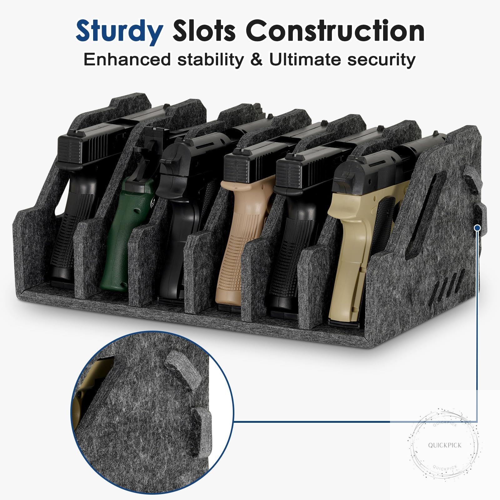 Pistol Rack for Gun Safe, Handgun Rack Pistol Stand Holder Gun Storage Organizer