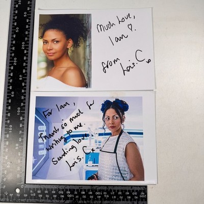 Lois Chimimba Schauspielerin Dr Who Mabli Tsuranga Rätsel 2x Autogramm signed Foto