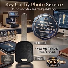 -key Cut By Photo- Service For Honda Philips 46 Transponder Chip Key Replacement