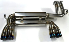 Stainless CatBack Exhaust Muffler System 00-05 BMW E46 M3 3.2L Quad Burn Tip