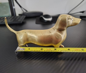 Brass Dachshund Dog Figurine