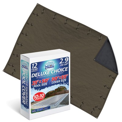 PoolCoverChoice Winter Swimming Pool Cover for 25 ft x 50 ft Rectangular Pool