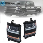 Headlights For Chevy Silverado 1500 2016 17 2018 HID/Xenon w/LED DRL Right&Left