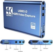 4K HDMI to USB3.0 Capture Card,1080P 60FPS