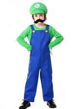BRAND NEW Super Mario LUIGI Costume SET Medium 5-6 years