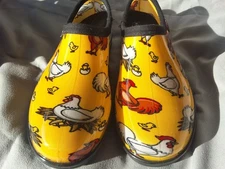 HISEA Women Chicken Garden Clogs Waterproof Non-Slip Rain Boot Nurse Shoes 8