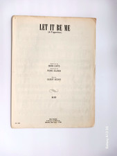 LET IT BE ME (JE TAPPARTIENS) Vintage Sheet M...
