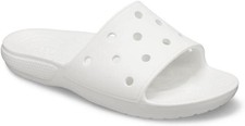 CROCS UNISEX-ADULT CLASSIC SLIDE SANDALS - SIZE: MEN 7 WOMEN 9 - WHITE