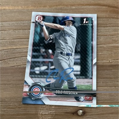 Bowman 1st Bowman Chrome Autograph Cole Roederer Chicago Cubs 2018 Draft Card
