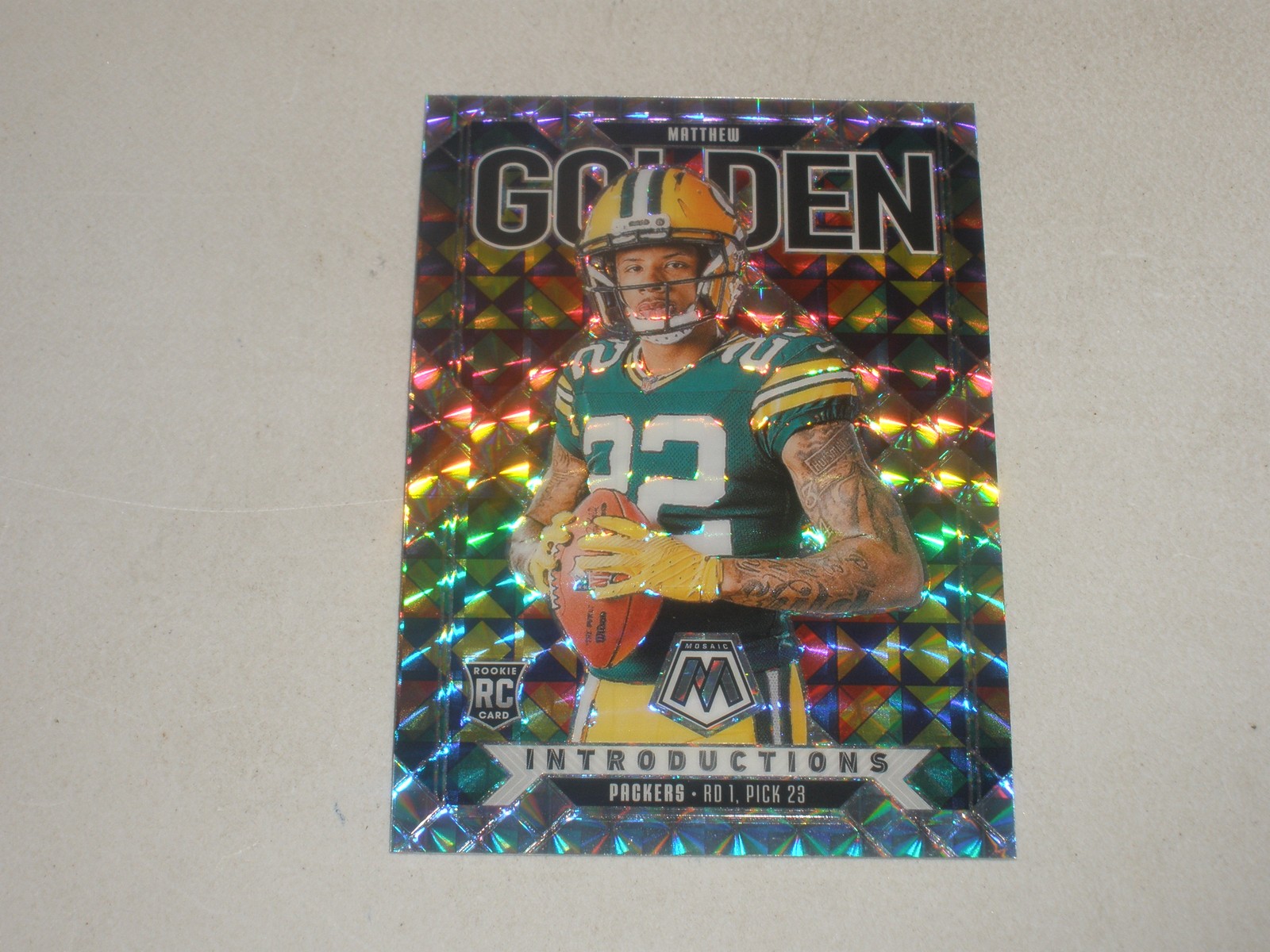 2025 Panini Mosaic Introductions Silver Mosaic Prizm #4 Matthew Golden Rookie RC