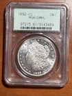 1892-CC $1 Morgan Dollar PCGS MS61 DMPL Rare Coin OLD GREEN HOLDER OGH