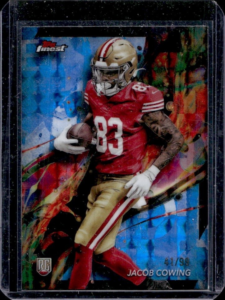 Jacob Cowing Topps Finest #100 Blue Geometric