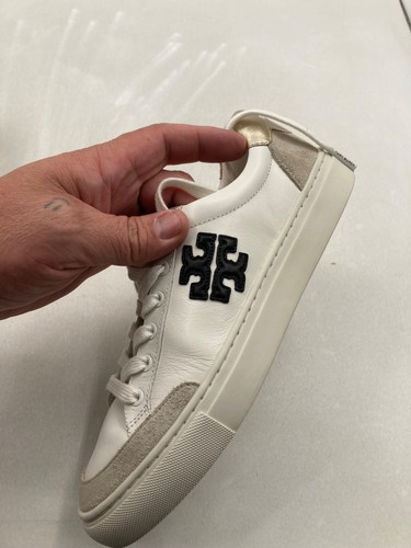 TORY BURCH COLOR BLOCK SIGNATURE T. LOGO LEATHER SHOES SIZE 8M - Picture 6 of 13