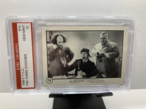The Three Stooges 1989 TV Show FTCC Card #14 GRADED 10