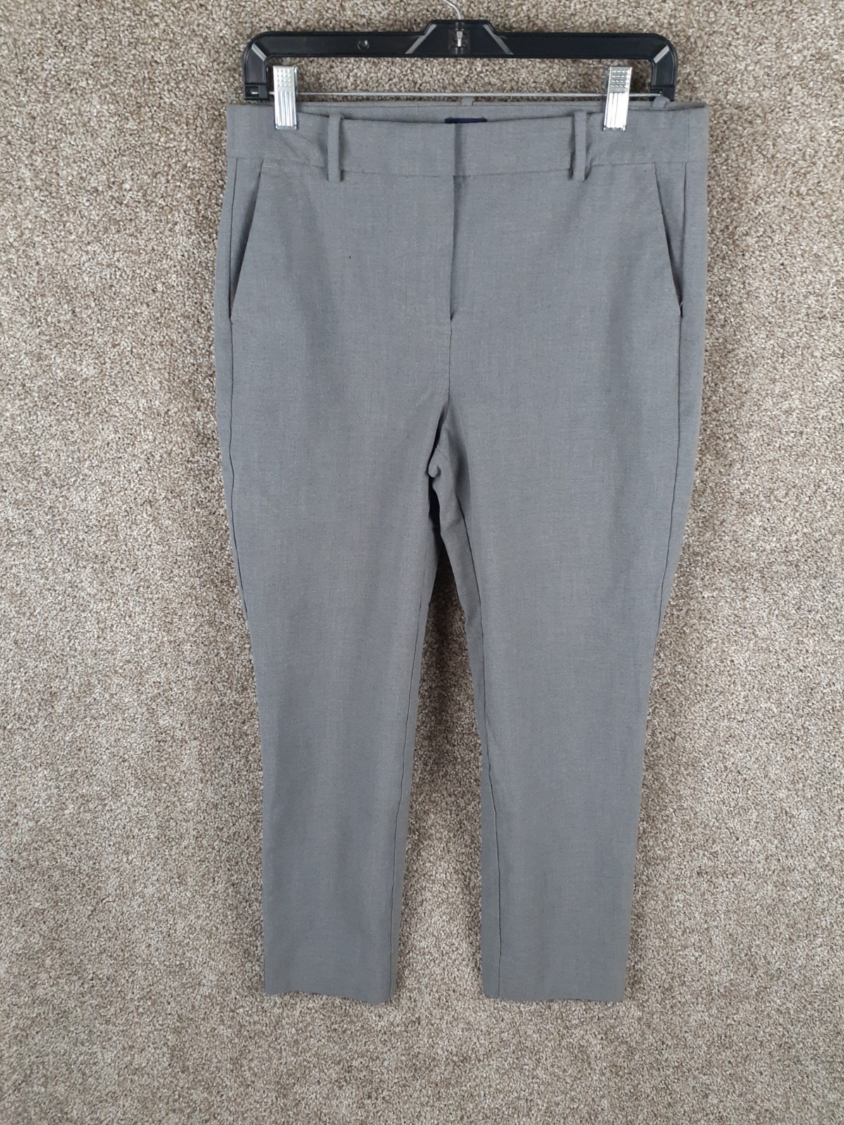J. Crew Ruby Crop Pant Womens 10 Gray High Rise Pockets Stretch Career Casual
