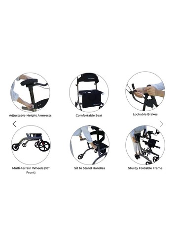 Usado en excelente estado UPWalker® Lite Walker para personas mayores asiento andador andador excelente estado usado - Imagen 5 de 8