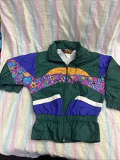 Children  s Windbreaker Size 5 Girls Vintage 1980/ 1990 Floral Tracksuit Retro