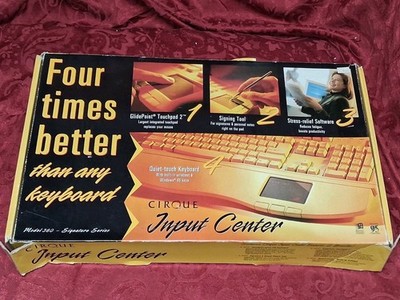VINTAGE Cirque Input Center Keyboard Glidepoint CIC360 Signing Tool Software Pen
