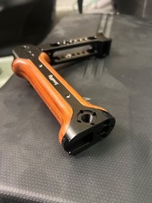 smallrig wooden and metal handgrip for gimbal with accessory mounts.