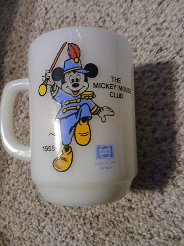 Vintage The Mickey Mouse Club Coffee Mug Cup Anchor Hocking Pepsi
