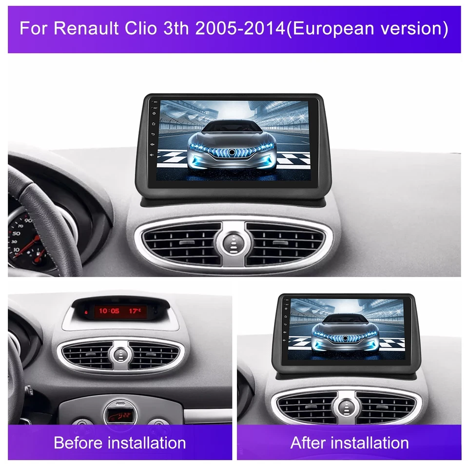 Android 15 Für RENAULT CLIO MK3 2005-2011 Carplay Autoradio GPS NAVI WIFI - Bild 2 von 4