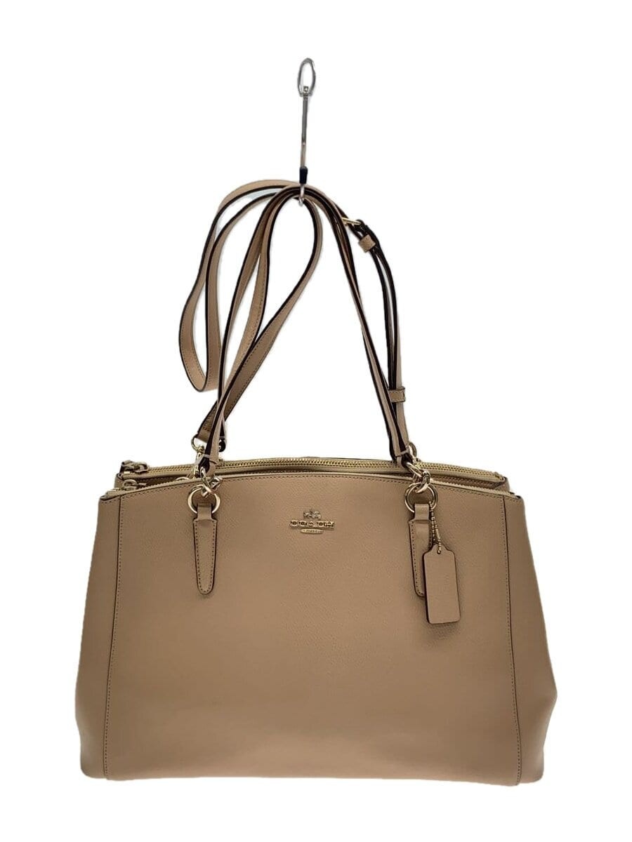 COACH COACH Coach Handbag Leather BEG F36606 2WAY Handbag