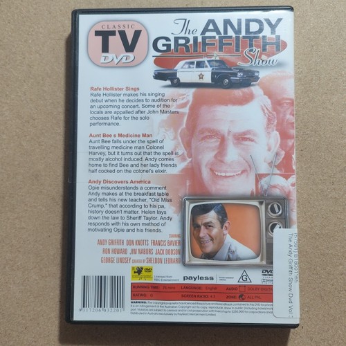 The Andy Griffith Show: Volume 3 DVD Region 4 A15 - Picture 2 of 2