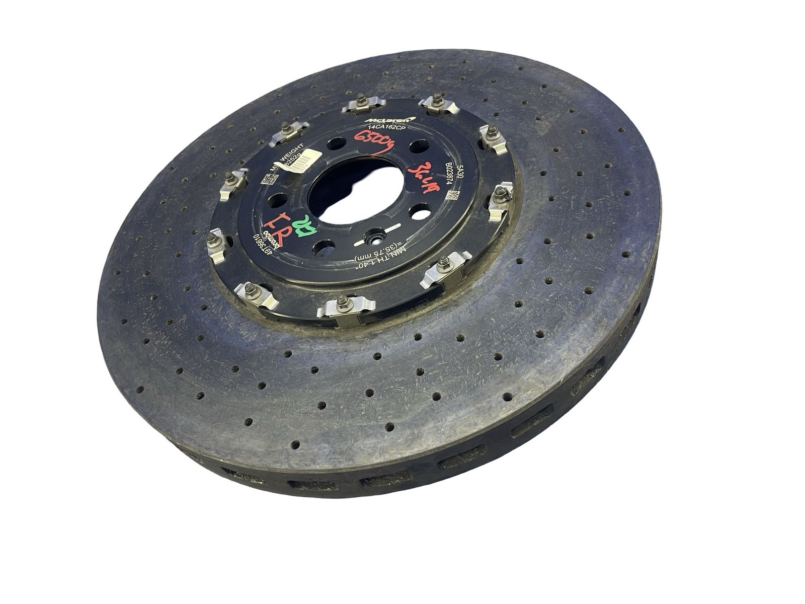 2018-2026 MCLAREN GTS RWD 4.0L FRONT RIGHT CARBON CERAMIC BRAKE ROTOR