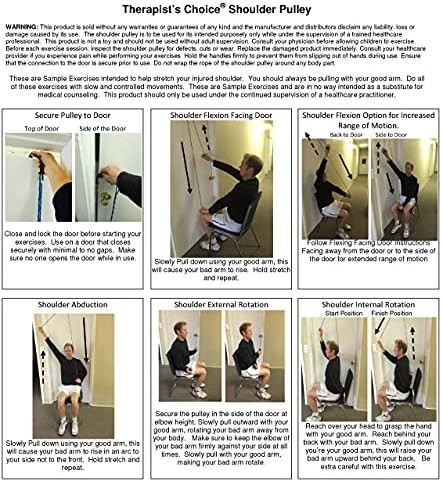 Therapist’s Choice® Shoulder Pulley, Over The Door, with Patient Guide. Black - Picture 4 of 4